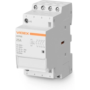 Контактор Videx 4п 25А 4НВ VF-RS-MC4O-25 RESIST зображення 1