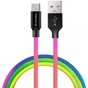 Дата кабель USB 2.0 AM to USB-C 1.0m multicolor ColorWay (CW-CBUC018-MC) - зменшене зображення 1