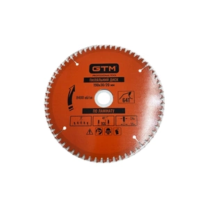 Круг відрізний GTM 190×30мм, 64 зуби, по ламінату (SBL-19064) зображення 1