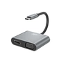 Перехідник XO 4-in-1 Dock USB-C (HDMI/VGA/USB3.0/USB-C PD) (XO-HUB001SL) - зменшене зображення 1