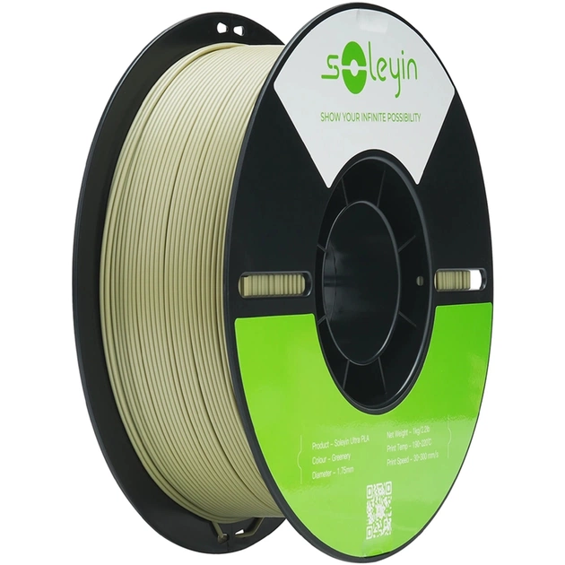 Пластик для 3D-принтера Creality Soleyin PLA ULTRA 1кг, 1.75мм, green (3301010604) - зображення 1