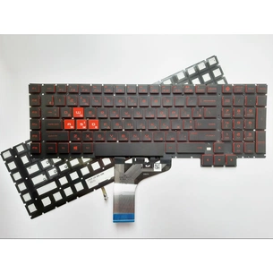 Клавіатура ноутбука HP Omen 17-AN Series чорна з червоною каймою та підсвіткою (A46086) зображення 1
