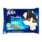 Вологий корм для кішок Purina Felix Doubly Delicious з лососем, сардиною, фореллю та скумбрією 4х85 г (7613287487391) - зменшене зображення 1