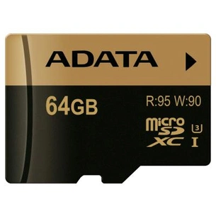 Карта пам'яті ADATA 64GB microSD class 10 XPG UHS-I U3 (AUSDX64GXUI3-R) зображення 1