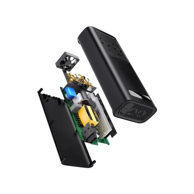 Автомобільний інвертор 12V/220V 500W Super Si Power Inverter CN/EU Black Baseus (CGNB000101) - зображення 7