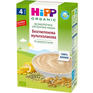 Дитяча каша HiPP Безглютенова мультизлакова Нова рецептура 200 г (9062300137405) изображение 1
