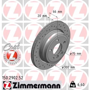 Гальмівний диск ZIMMERMANN 150.2902.52 зображення 1