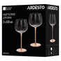Набір келихів Ardesto Black Mars Amber 420мл, 2шт, скло, прозоро-золотистий (AR2642G) - уменьшенное изображение 4