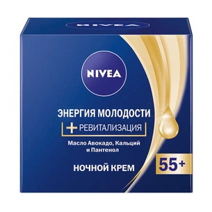 Крем для обличчя Nivea Нічний Енергія Молодості 55+ 50 мл (4005900451026) зображення 1