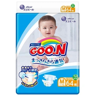 Підгузки GOO.N для дітей 6-11 кг M унісекс 64 шт (853943) зображення 1