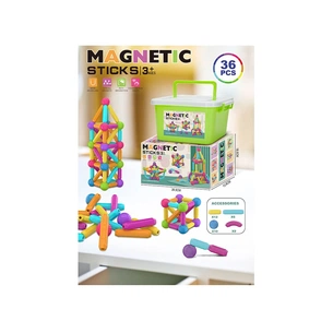 Конструктор A-Toys Magnetic Sticks 36 деталей в валізці (158-21) зображення 1