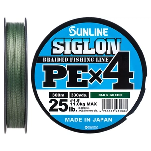 Шнур Sunline Siglon PE н4 300m 1.5/0.209mm 25lb/11.0kg Dark Green (1658.09.48) зображення 1