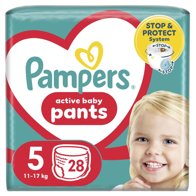 Підгузки Pampers трусики Pants Junior Розмір 5 (11-17 кг) 28 шт (8006540069714) - зображення 1