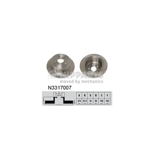 Гальмівний диск Nipparts N3317007 зображення 1