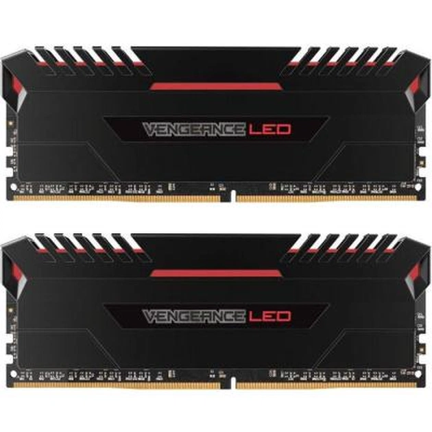 Модуль пам'яті для комп'ютера DDR4 16GB (2x8GB) 3000 MHz Vengeance LED Red Corsair (CMU16GX4M2C3000C15R) - изображение 1