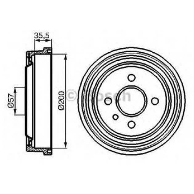 Гальмівний барабан Bosch 0 986 477 021 - picture 1