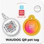 Адресник для тварин WAUDOG Smart ID з QR паспортом "Градієнт помаранчевий", коло 30 мм (230-4035) - уменьшенное изображение 5
