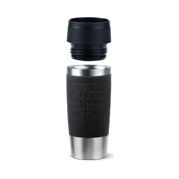Термокружка Tefal Travel Mug Classic, 360мл, нержавіюча сталь, чорний (N2020210) - зображення 3