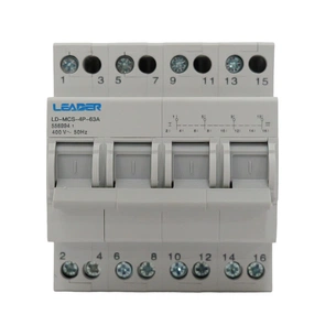 Перемикач трипозиційний Leader АС 4Р 63А 400В (LD-MCS-4P-63А) зображення 1