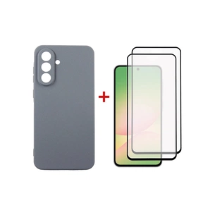 Чохол до мобільного телефона Dengos Kit Samsung Galaxy A56 Carbon + 2 pcs glass (Grey) (DG-CTG2P-09) зображення 1