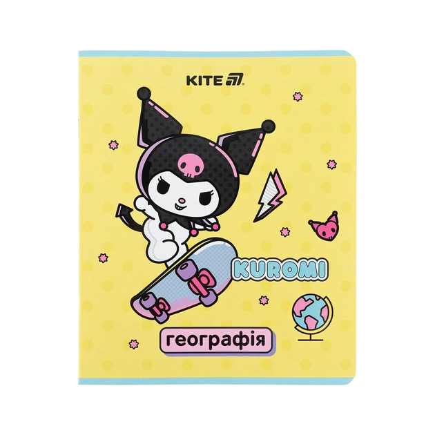 Тетрадь Kite предметная Kuromi 48 листов, клетка, география (HK25-240-5) - изображение 1