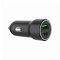 Зарядний пристрій Gembird 1xUSB-A (18W QC3.0) + 1xUSB-C (20W PD) black (TA-UC-A2PDQC20-CAR-01) - зменшене зображення 1