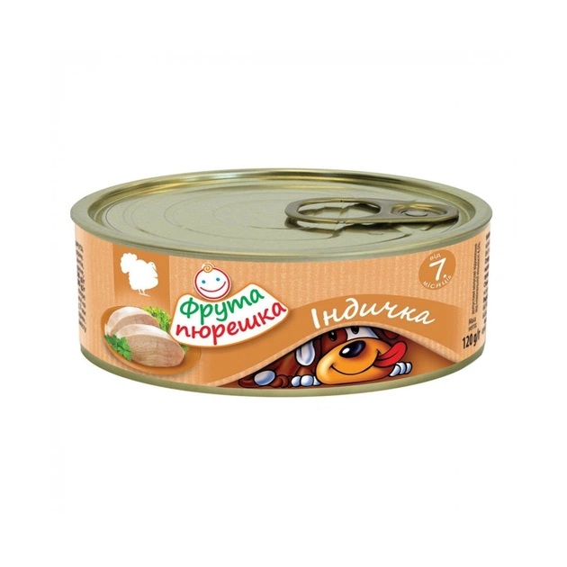Дитяче пюре Фрута пюрешка індичка, 120 г (8595139773984) - изображение 1