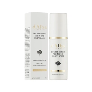 Крем для обличчя D'Alba Double Serum All In One Multi Balm Мультифункціональний антивіковий стік 10 г (8809782555355) изображение 1