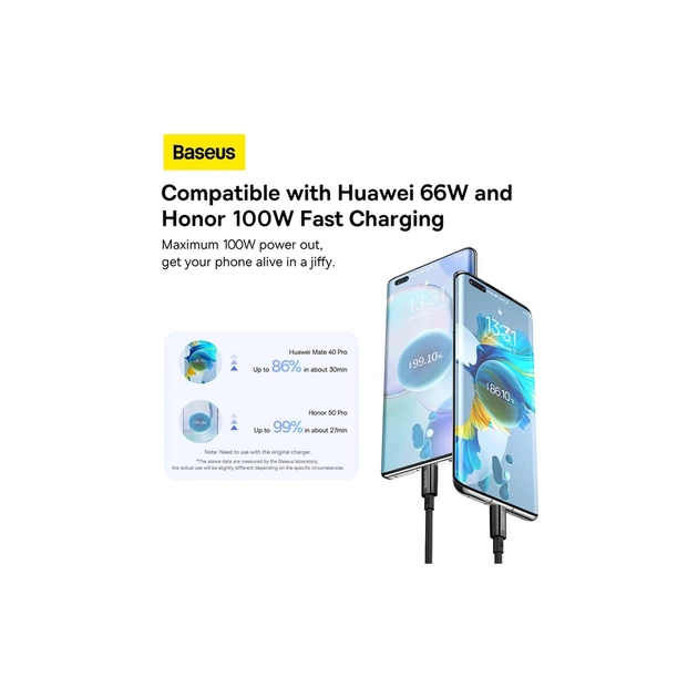 Дата кабель USB 2.0 AM to USB-C 1.0m Superior Fast Charging 100W cluster black Baseus (P10320102114-00) - изображение 11