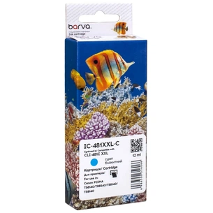 Картридж Barva Canon CLI-481C XXL (1990C001AA) 820 ст, cyan (IC-481XXL-C) зображення 1