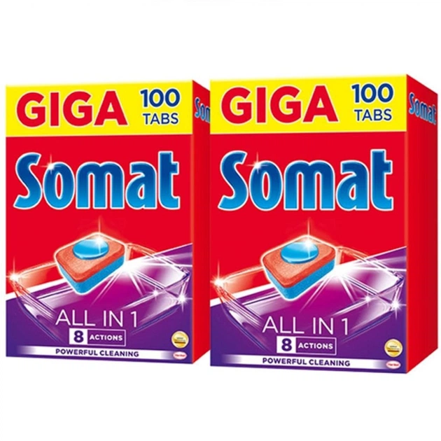 Таблетки для посудомийних машин Somat All in 1 2x100 шт. (9000101420227) - изображение 1