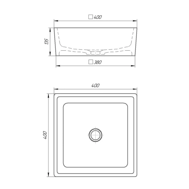 Раковина GRANADO Tremp white gel (gbs1105g) - изображение 6