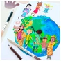 Карандаши цветные Faber-Castell Children of the World 12 кольорів + 3 шт (511514) (32331) - уменьшенное изображение 3