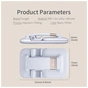 Подставка для планшета и телефона Knight Foldable Desk Mobile Phone Holder Stand (Alloy) White Essager (EZJZM-QS02) - уменьшенное изображение 11