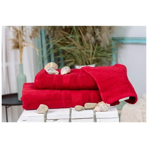 Рушник MirSon набір банний 5000 SoftNess Bordo 50x90, 70x140, 100x150 (2200003182606) зображення 1