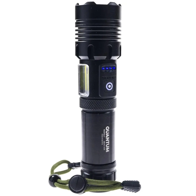Ліхтар Quantum Perfect 5WLED zoom +3WCOB з функ Power Bank Li-ion18650/2600mAh (QM-FL1035) - зображення 6