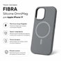 Чохол до мобільного телефона BeCover FIBRA Silicone OmniMag Apple iPhone 17 Gray (716199) - зменшене зображення 3