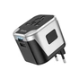 Мережевий фільтр живлення HOCO AC5 1 роз, 2 USB, 1,5м, Black/Gray (AC5ABG) - зменшене зображення 2