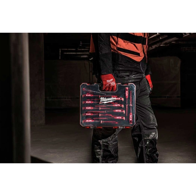 Набір викруток Milwaukee тригранних VDE SL/PH/PZ/T + тестер напруги, 12 шт (4932479095) - picture 5