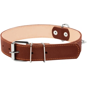 Нашийник для тварин Collar подвійний із шипами 35 мм 48-63 см (коричневий) (02876) зображення 1