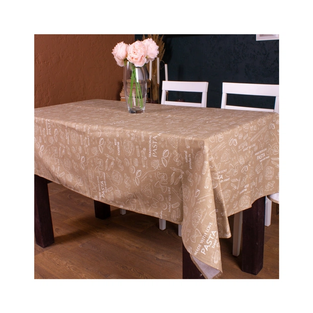 Скатертина MirSon Рогожа №202 Brown Paste 100x130 см (2200006723189) - зображення 1