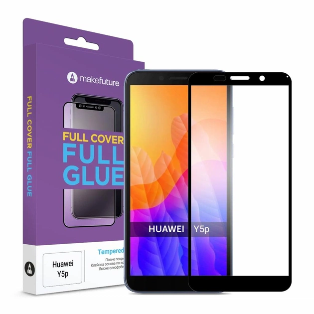 Скло захисне MakeFuture Huawei Y5p Full Cover Full Glue (MGF-HUY5P) - зображення 1