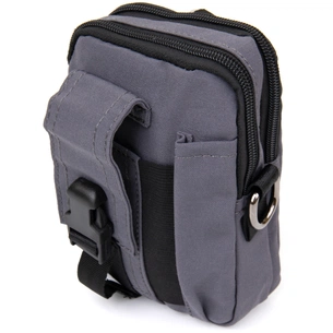 Сумка Vintage На пояс нейлон Сіра (20646) зображення 1