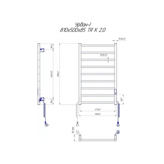 Сушарка для рушників MARIO 2.3.8300.10.P - зображення 4