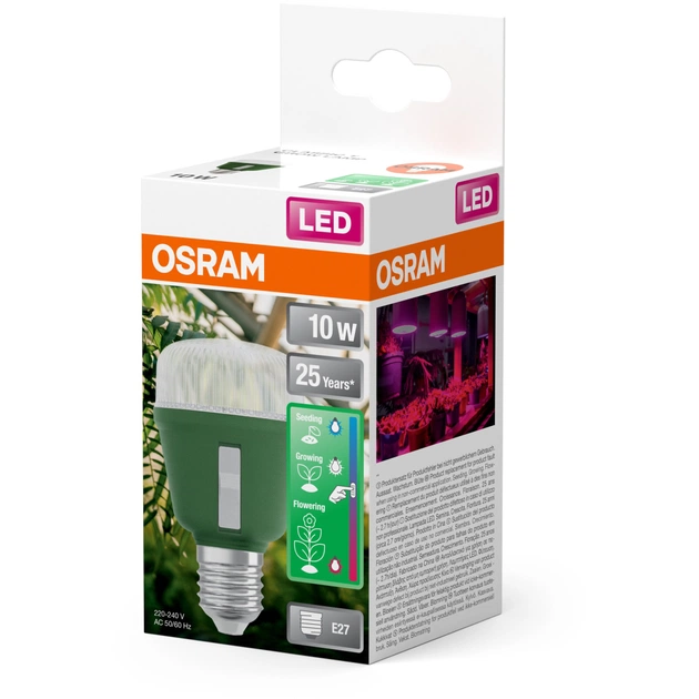 Лампочка Osram LED T60 GROW 10W CL 230V FR E27 (4058075845787) - зображення 7