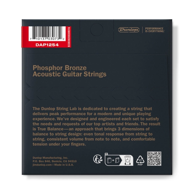 Струни для гітари Jim Dunlop Phosphor Bronze Acoustic Guitar Strings (12-54) (DAP1254) - picture 2