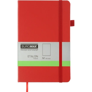 Книга записная Buromax Etalon 125x195 мм 96 листов без линовки обложка из искусственной кожи Красная (BM.291060-05) изображение 1