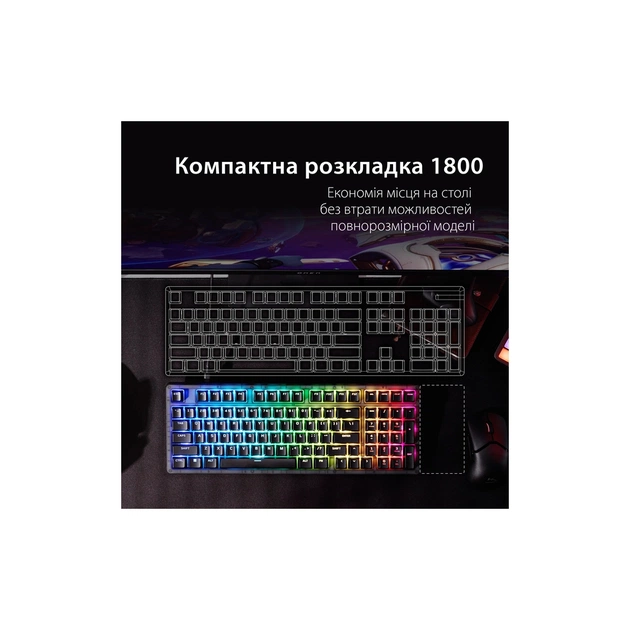 Клавіатура HyperX Origins 2 1800 HX Red USB UA Black (B4QS4AA) - picture 2
