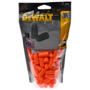 Беруші DeWALT одноразові, помаранчеві, 50 шт (DPG12BG50) зображення 1