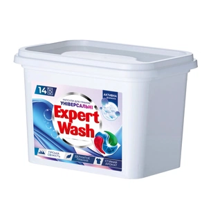 Капсулы для стирки Expert Wash Универсальные Горная свежесть 14 шт. (4820197122677) изображение 1